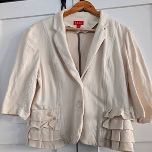 Side Ruffle Blazer Cute
